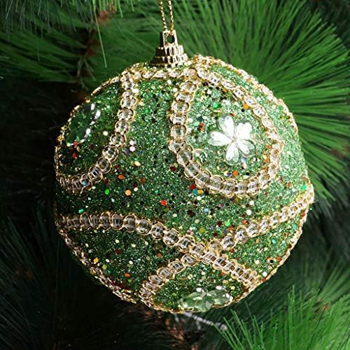 Ornamento Ball Xmas 8cm Balinhas Tree Glitter Rhinestone Decoration Decoração de Natal Hanges Glass