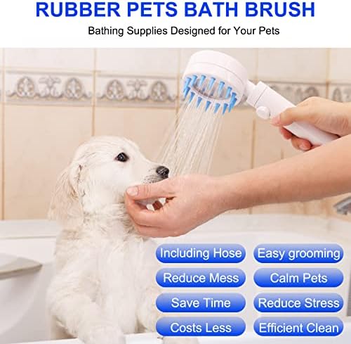 Octhems Bath Bath Brush Pro - Ferramenta de pulverizador e lavador em um - material de banho para cães interno/externo