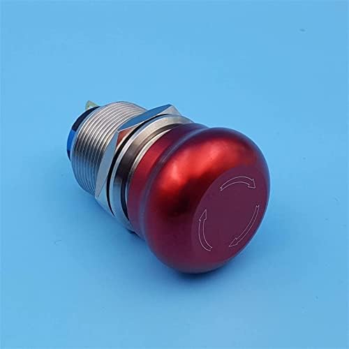 Codificador Brewix Codificador impermeável 22mm Metal 3pin 1No 1nc Parada de emergência Codificador de botão de push de cogumelo rotativo
