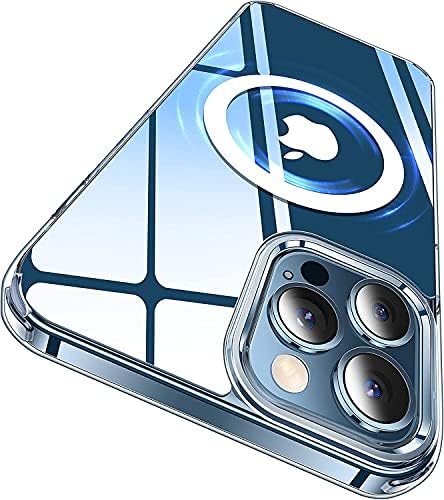 Casekoo Magnetic Crystal Clear para iPhone 12 e 12 Pro Case [No.1 ímãs fortes] [nunca amarelo] [Drop