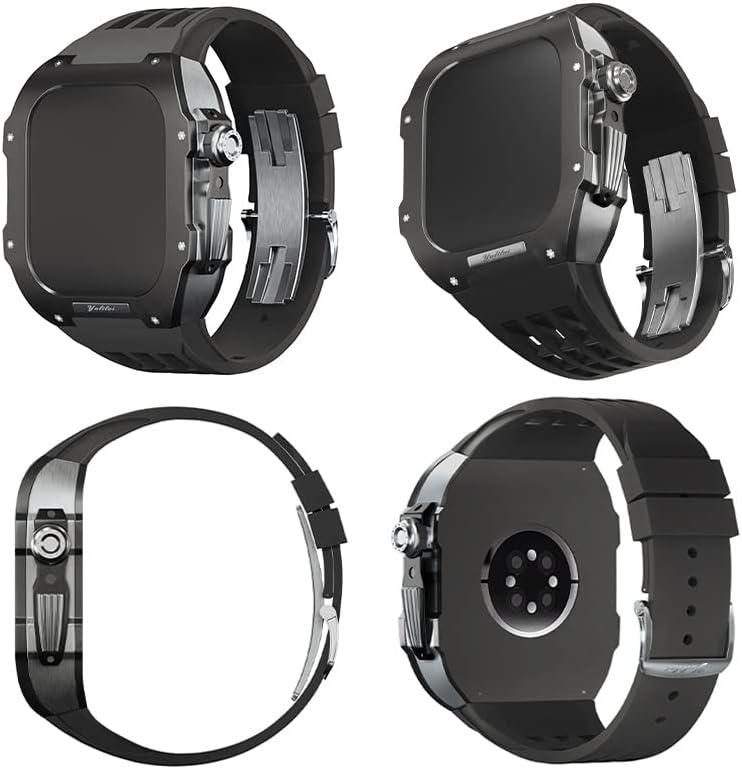 Kit de modificação de relógios Kanuz, kit de cinta de relógio de luxo para Apple Watch 8 Ultra 45mm