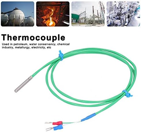 Walfront Ktype Thermopple, sensor de aço inoxidável sondas de fios de temperatura de silicone