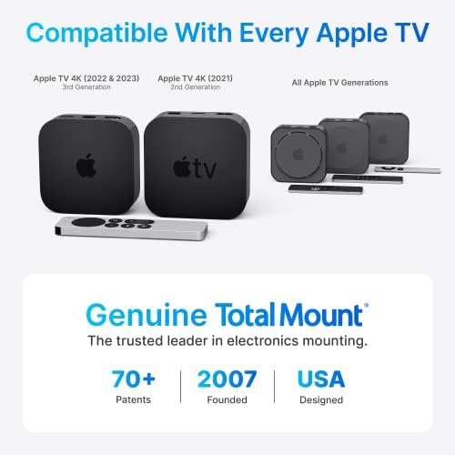 TotalMount Apple TV Mold - Compatível com todas as Apple TVs