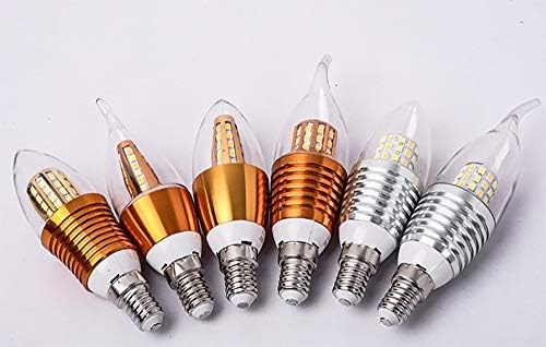 Besyousel E14 LED Candelabra Base Bulbs 5W Base de vela decorativa de 50 watts equivalente a lâmpada de vela