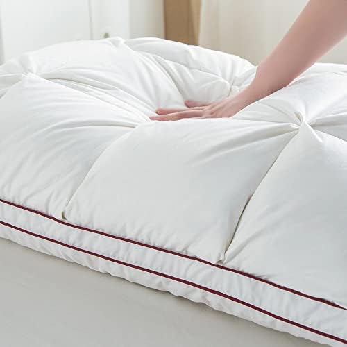 Travesseiros macios sxnbh brancos de penas para almofadas de proteção do pescoço para dormir com tampa