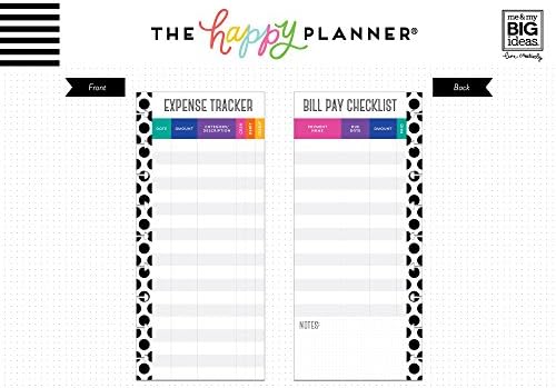 Eu e minhas grandes idéias folhas de rastreador de despesas - O Happy Planner Scrapbooking Supplies