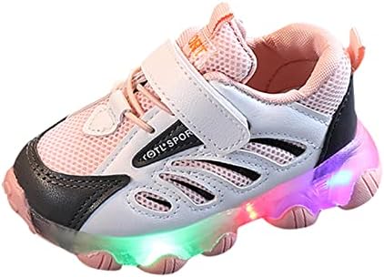 Baby Hard Sole Walking Shoes Sapatina Crianças Bling Baby Girls Sport Children Luminous Sapatos de 18 meses
