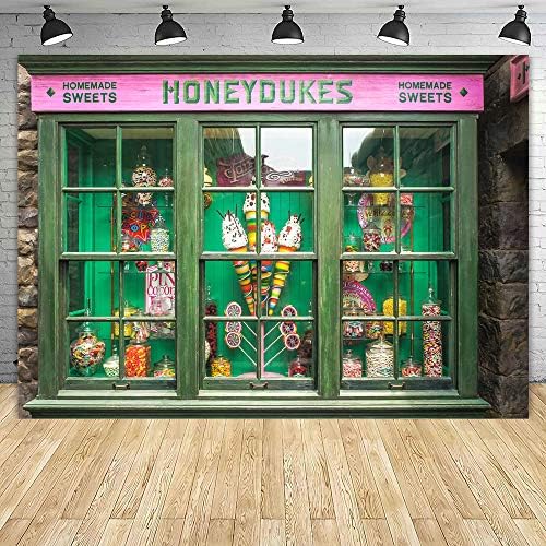 Bewfar 5x3ft Honey Candy Bar Photography Backdrop Sweets Homemade Show Shop Window Shoppe Backgrody