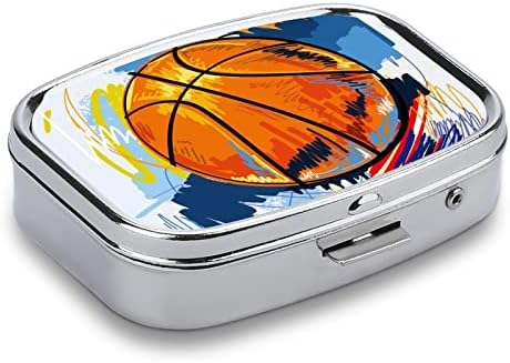 Caixa de comprimidos esportes de basquete de basquete quadrado Caixa de comprimido de comprimido portátil