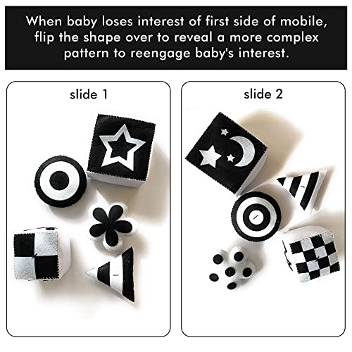 Baby Mobile reversível - Mobile de dupla face para o desenvolvimento do cérebro - Estimulação visual para