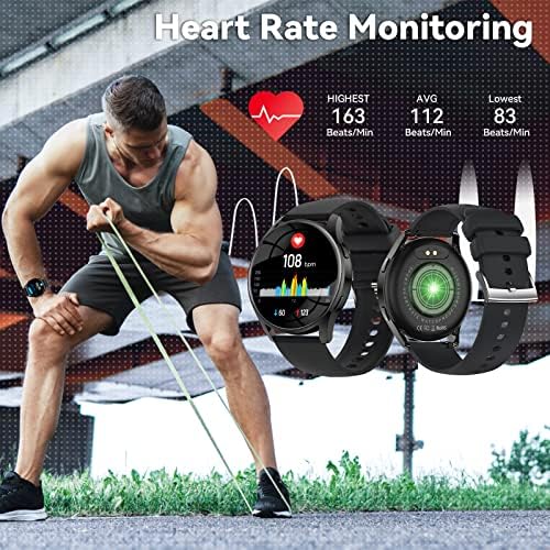 Smart Watch For Men Women Waterperspert HD Fitness Tracker Watch With Freqüeço de frequência cardíaca Pedômetro