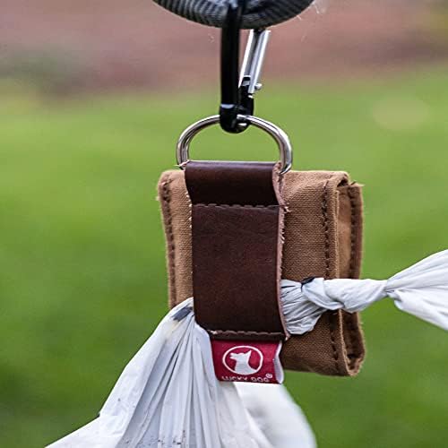 Lucky Dog® Premium Premium Bag Dispenser com Carabiner | Um rolo de 15 sacos de cocô definitivos |