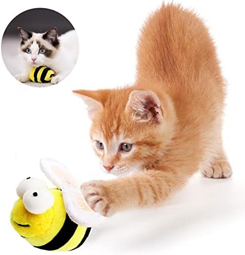 Oallk Bee Sound Cat Toy Interactive Squeaking Cat Toys Melody Chaser Play Play e Squeak Kitten