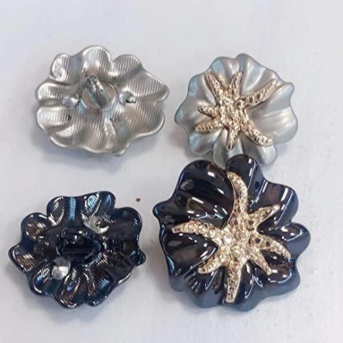 Botões de diamante de pérolas prateadas de metal yfqhdd de metal para roupas feminino de cais de