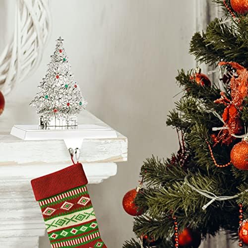 Klikel Stocking Solder de 2 - cabide de meia de árvore de Natal para Mantel - Metal Christmas Stocker