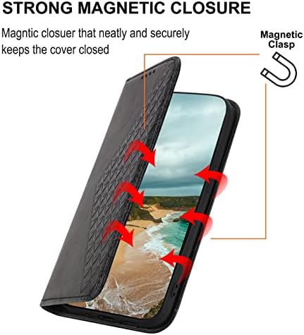 Casos de flip de telefone compatíveis com a caixa de carteira Samsung Galaxy A53 5G com porta -crédito, capa