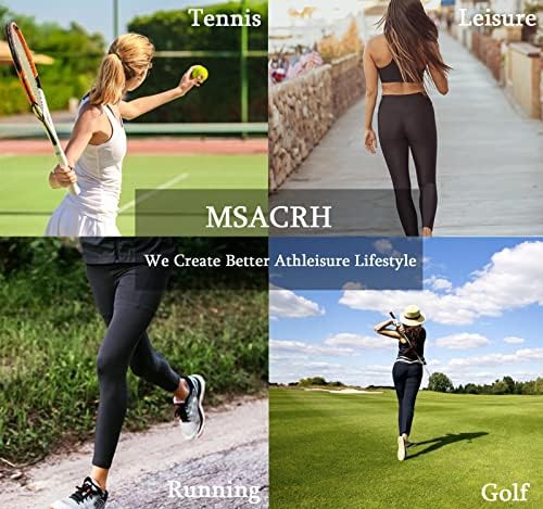 MSACRH Tennis Skirted Leggings com bolsos para mulheres Skorts de golfe com leggings de capri para