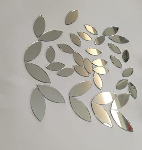 120pcs de mosaicos de vidro folhas de pétalas, suprimentos de vidro para artesanato, espelhos artesanais,