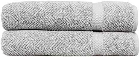 Linum Home Textiles Herringbone Folha de banho de algodão turco