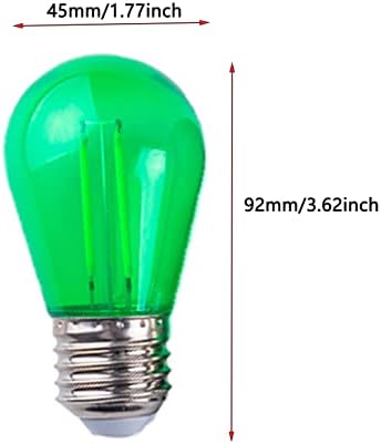 Lâmpadas LED S14 LED 2W Bulbo de reposição verde lâmpada externa LED LED LED BULLB