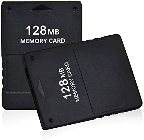 TPFOON 2PCS PACK 128MB High Speed ​​Game Memory Card Compatível com PlayStation 2 ps2