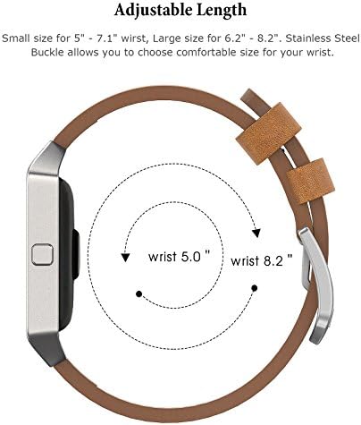 Bandas de couro Swees compatíveis com relógio inteligente Blaze Fitbit, banda de substituição