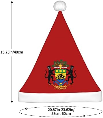 Zaltas Brash Bat of Arms of Gabão chapéu de Natal para adultos Soft confortável Papai Noel para os suprimentos