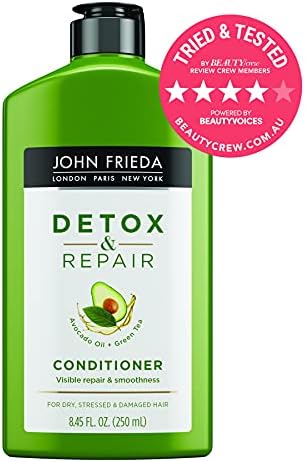 John Frieda Detox and Repair Condicionador, 8,45 onças Condicionador com óleo de abacate nutritivo