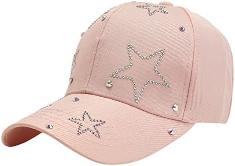 Capas de beisebol de algodão masculino e feminino da moda, chapéu de pai do Pentagrama Snapback, chapéu de diamante