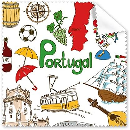 Portugal Landscap Animals Bandeira Nacional Limpeza de pano Tela de telefone Limpador 5pcs