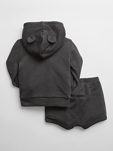 Hoodie de bebê-bebê de gap e conjunto de roupas curtas