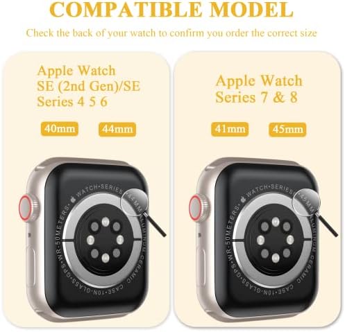 Flokinice Compatível para banda de relógio Apple transparente com protetor de tela, [Tecnologia