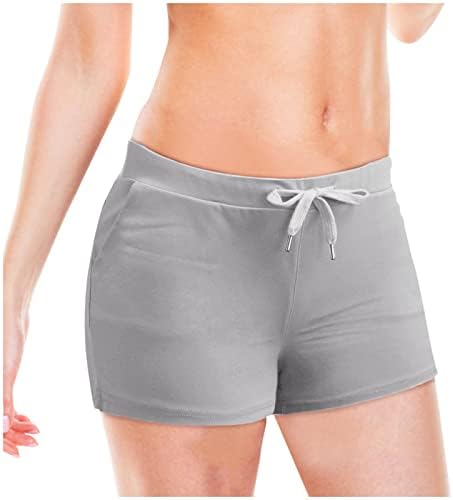 Breta de treino de beuu shorts femininos que executam shorts de treino atlético atlético com bolso de pocket