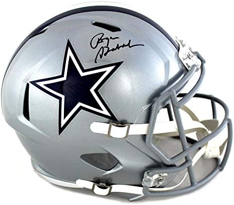 Roger Staubach assinou Dallas Cowboys Capacete de velocidade NFL em tamanho real - Capacetes NFL autografados