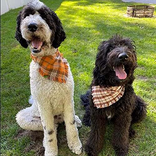 5 pack outono cachorro bandana Bibs de cão de outono Triângulo cachorro cachorro animal de estimação lavável lenço