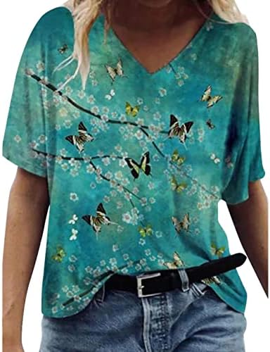 Camisetas casuais camisetas de decote em vulsão de moda feminina camisetas