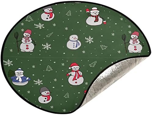 VISESUNNY JATAL TAPELA MAT CARAÇÃO Cartoon Snowman Tree Stand Mat Floor Protetor Absorvente Tree Stay