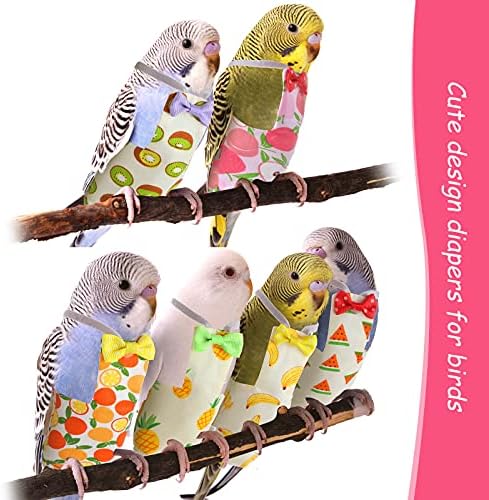 6 peças fraldas de pássaros fraldas de papagaio lavável