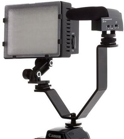 Polaroid V - Câmera dupla em forma e suporte de vídeo com 2 montagens de sapatos padrão para Samsung
