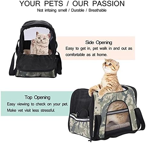 Pet Transportador Resumo Camuflagem Padrão Exército Petos de Viagem de Pet-Fado de Pet para Cats, Dogs Puppy Comfort