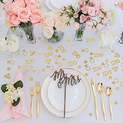 Juome 450pcs Gold Wedding Table Confetti, confete de glitter para festa de noivado do chuveiro