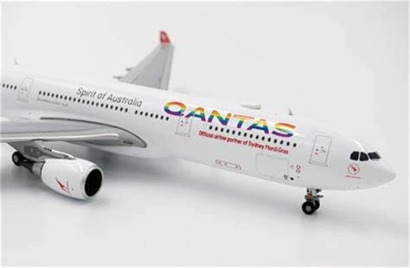 JC Wings Qantas para Airbus A330-300 VH-QPJ Spirit of Australia Rainbow Roo Liver