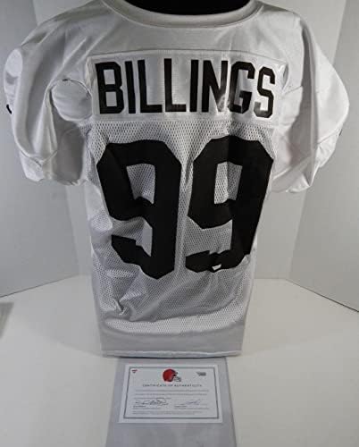 2017 Cleveland Browns Andrew Billings 99 Game usou White Practice Jersey 54 458 - Jerseys de