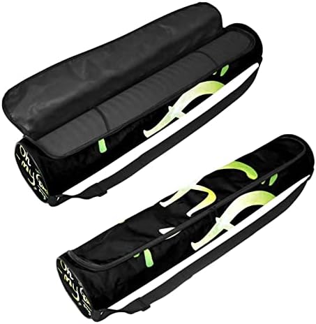 OMG Black Yoga Mat Carrier Bag com alça de ombro de ioga bolsa de ginástica Bolsa de praia