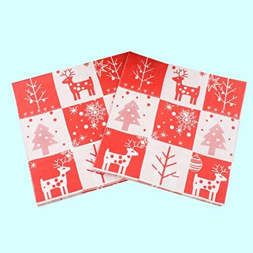 Upkoch 20pcs Wood Deer Favorias de papel Padrão de papel imprimido para casa para jantar suprimentos