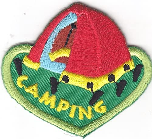 Camping Iron On Patch Scouts Cub Girl Boy Camper Tent ao ar livre Trip