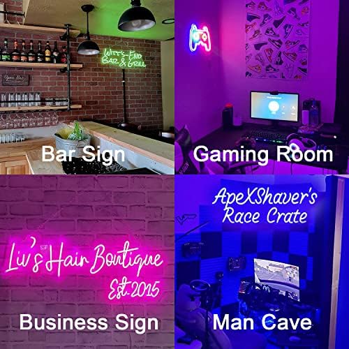 Yinjseng Sinais de néon personalizados, luzes de neon sinal para decoração de parede festa de aniversário presente de aniversário Nome do quarto Home Man Cave Bar Room