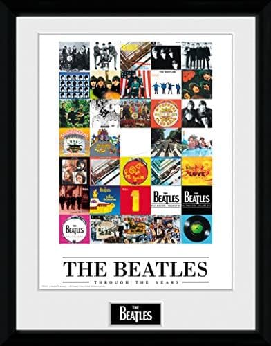 GB EYE LTD PFC231, Os Beatles, ao longo dos anos, impressão emoldurada, 30 x 40 cm, madeira, variada,