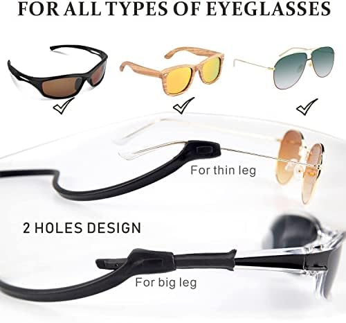 Óculos Ameia os óculos de silicone leves, lixeira, retenção de retenção de correntes de cordas esportes