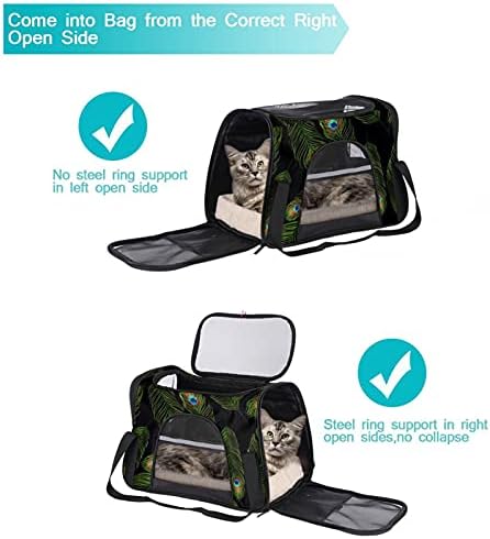 Portador de animais Papel Paving Pattern Pattern Soff-lateral Pet Travel portadores para gatos, cães cachorros conforto portátil portátil Pet Saco Airline aprovado